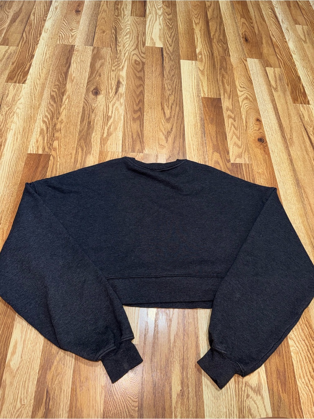 Gymshark Rest Day Sweats Cropped Pullover Sweatshirt Dark Gray Marl Size Small - Picture 9 of 11